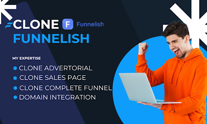 Gig Preview - Clone your sales page, advertorial page and landing pages on funnelish