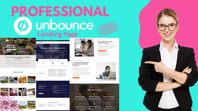 Gig Preview - Design a stunning unbounce landing page instapage convetri