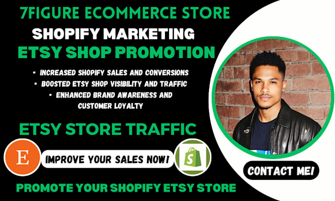 Gig Preview - Complete shopify marketing etsy traffic boost shopify sales etsy shop promotion