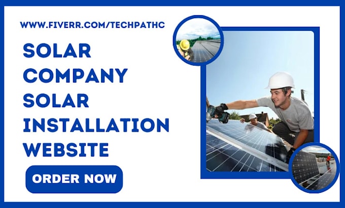 Gig Preview - Design solar company website solar panel solar installation website