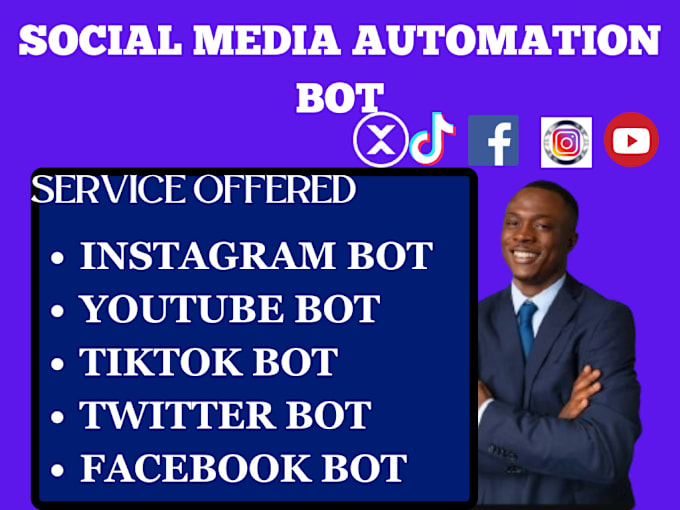 Gig Preview - Create custom social media bot, discord bot automation, python bot, api bot