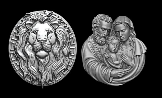 Gig Preview - Do 3d bas relief,3d relief design,3d coin relief, bas relief sculpture, wall art