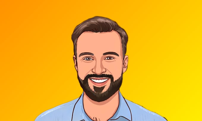 Gig Preview - Convert your picture into vector portrait and cartoon