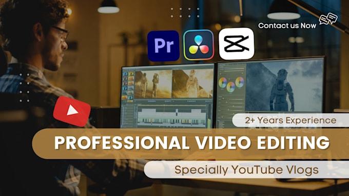 Gig Preview - Do professional video editing for youtube vlogs and etc