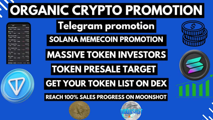 Gig Preview - Grow telegram crypto token,telegram subscribers,dex,nft marketing,memecoin promo