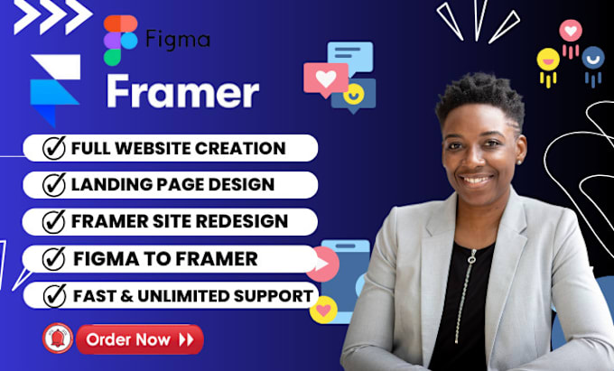 Gig Preview - Fix framer website redesign carrd website framer landing page figma to framer