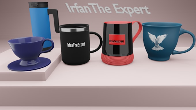 Bestseller - make 3d coffee mug and mockup modeling of online  products