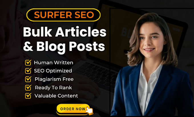 Bestseller - 30 surfer SEO bulk articles and blog posts for your wordpress