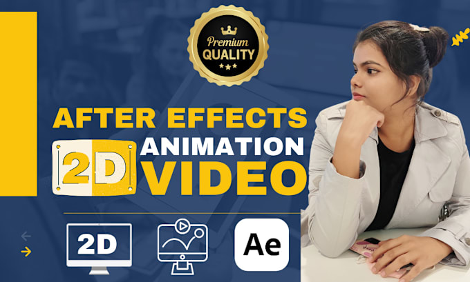 Gig Preview - Create 2d animated explainer video 2d after effects animation