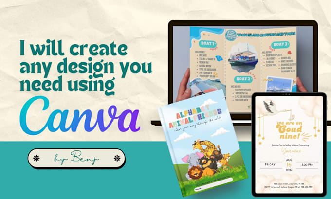 Gig Preview - Create any design you need using canva