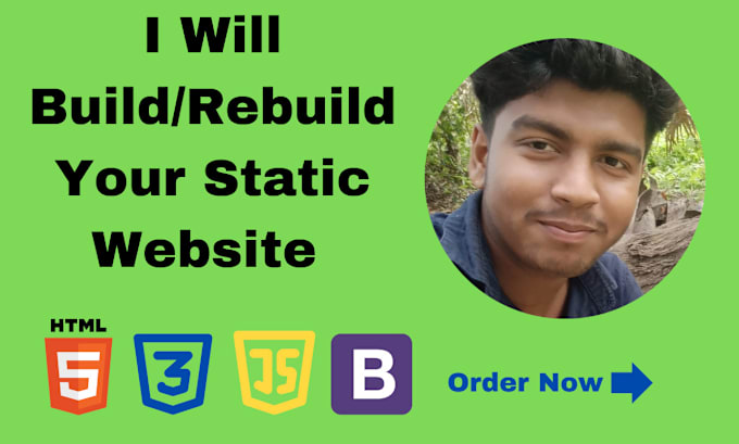 Gig Preview - Professional static website development with html css javascript bootstrap