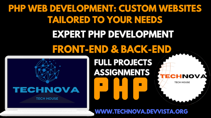 Gig Preview - Expert PHP laravel developer custom website development services