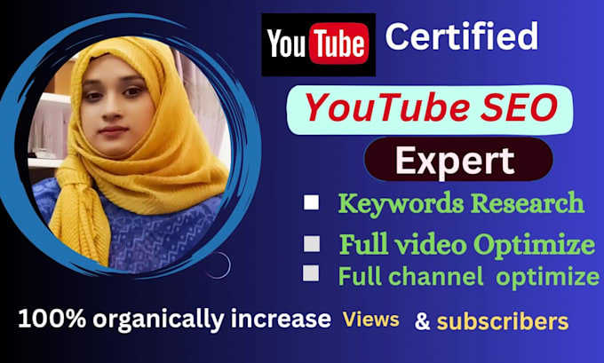 Bestseller - be your certified youtube SEO expert for grow rapid ranking