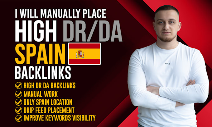 Gig Preview - Manually place high dr da backlinks from spain