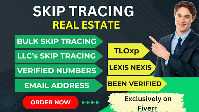 Bestseller - do skip tracing for real estate and llc skip tracing in bulk