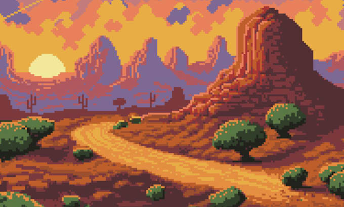 Gig Preview - Pixel art background pixel art environment pixel art scenery pixel art landscape