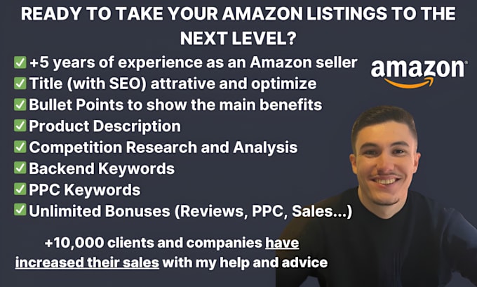 Gig Preview - Create your amazon listing to receive daily sales