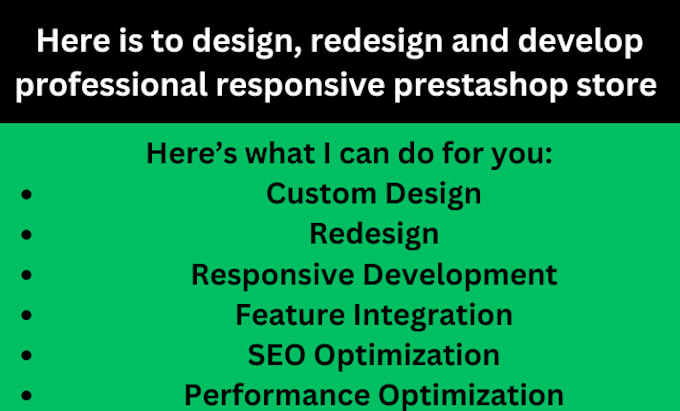 Bestseller - design, redesign and develop professional responsive prestashop store