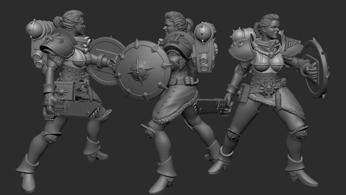 Gig Preview - Sculpt printable miniature warhammer 40k 3d model for 3d printing zbrush blender