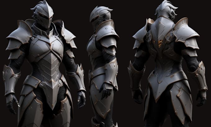 Gig Preview - Design 3d models full knight   wearable cosplay pepakura armor