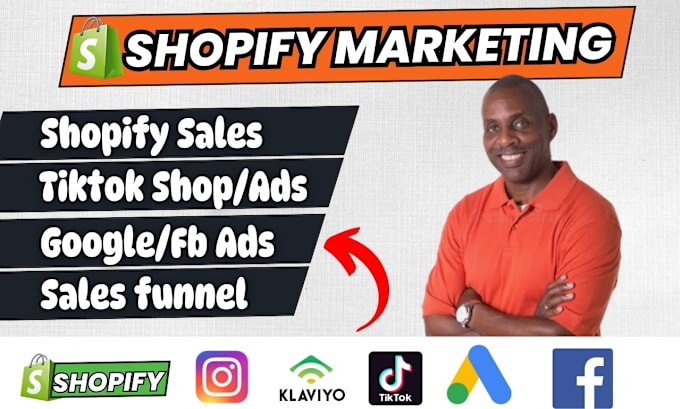 Gig Preview - Run shopify marketing, facebook google ads tiktok shop to promote shopify store