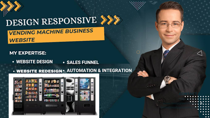 Gig Preview - Design vending machine website, vending atm website,vending machine landing page