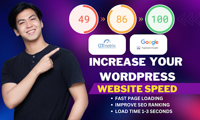 Gig Preview - Optimize your wordpress website speed for google pagespeed insights and gtmetrix