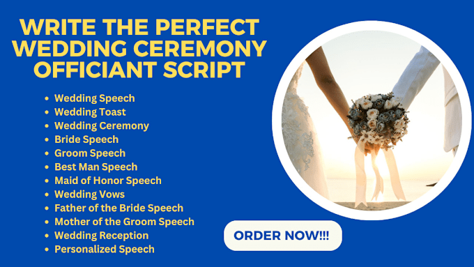 Gig Preview - Write the perfect wedding ceremony officiant script