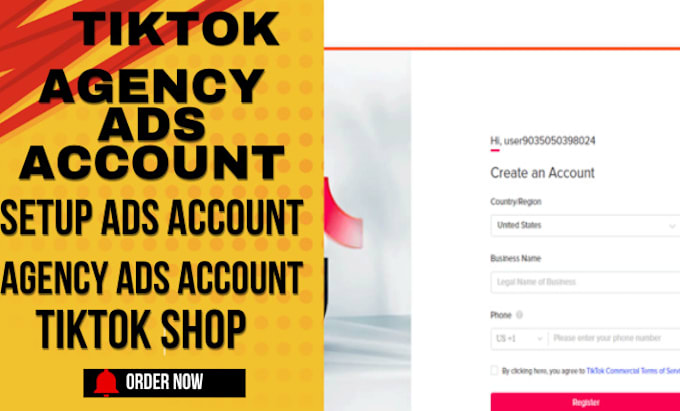 Gig Preview - Create tiktok agency ads accounts and help with tik tok agency accounts