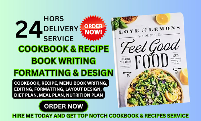 Bestseller - write cookbook recipe book cookbook formatting cookbook design food recipe ebook