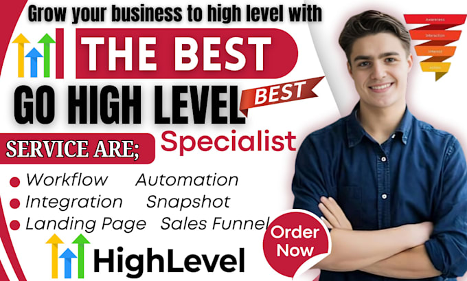 Gig Preview - Setup gohigh level landing page go high level sales funnel ghl website expert