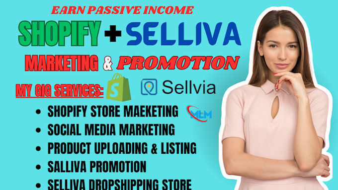 Gig Preview - High ticket sellvia promotion sellvia marketing shopify ecommerce marketing