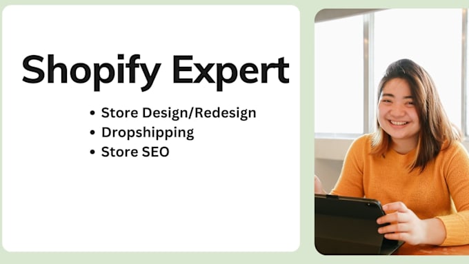 Gig Preview - Build shopify store design shopify dropshipping store shopify seo