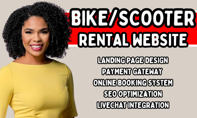 Gig Preview - Bike rental website bike website redesign scooter rental website scooter website