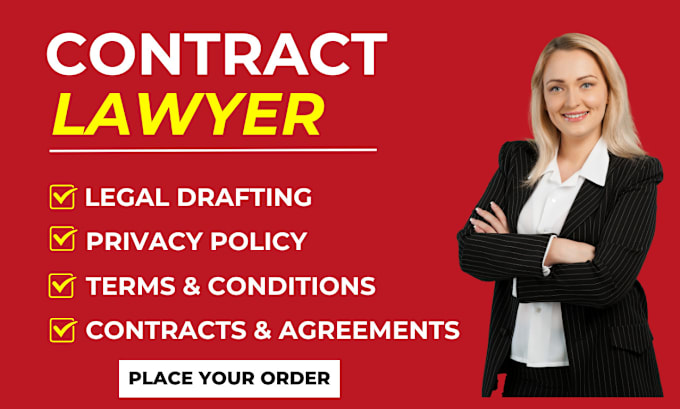 Gig Preview - Write legal contracts, agreements, nda, terms and conditions, privacy policy