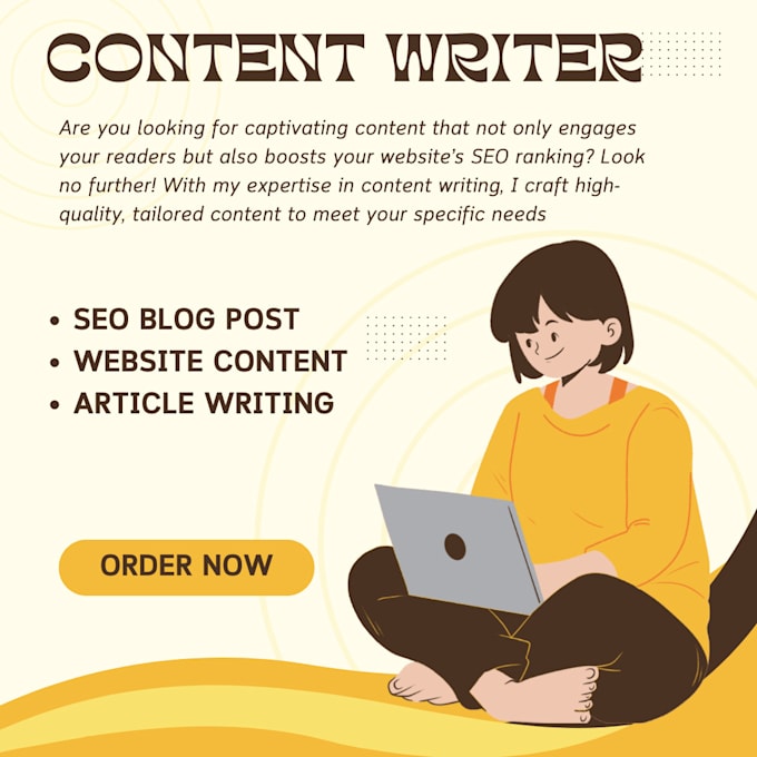 Gig Preview - Content writing services within 24 hours