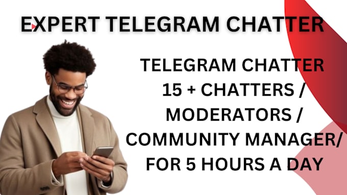 Gig Preview - Be telegram community manager and mod with 15 chatters in your crypto project