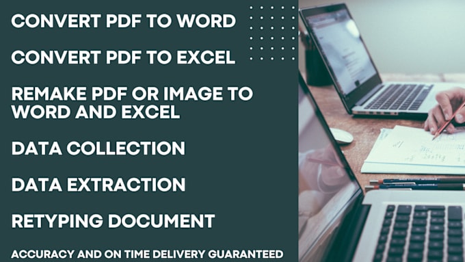 Gig Preview - Remake or recreate your PDF or scanned document to editable word or excel doc