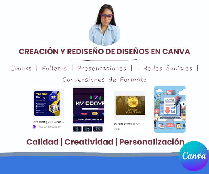 Gig Preview - Crearé, rediseñaré o convertiré usando canva