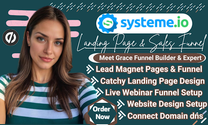 Gig Preview - Setup systeme io sales funnel, unbounce landing page, systeme io website