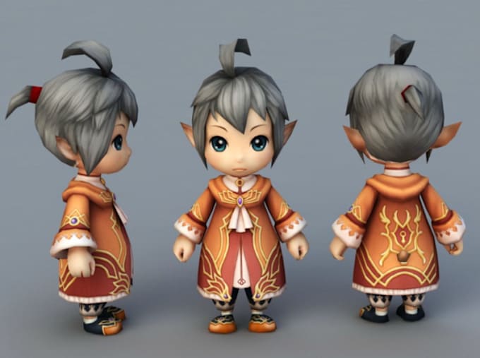 Gig Preview - Do 3d printable chibi character, chibi model, chibi animation for pfp and banner