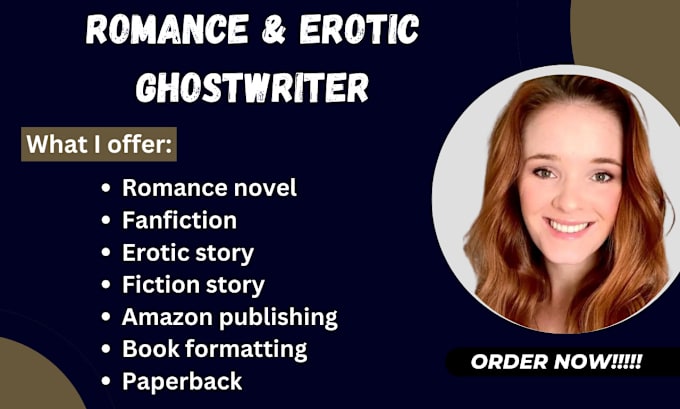 Gig Preview - Ghostwrite romance novel, fiction, erotic and romance story, fanfiction, nsfw