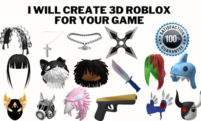 Gig Preview - Do your 3d roblox accessories for hat, hair and cloth