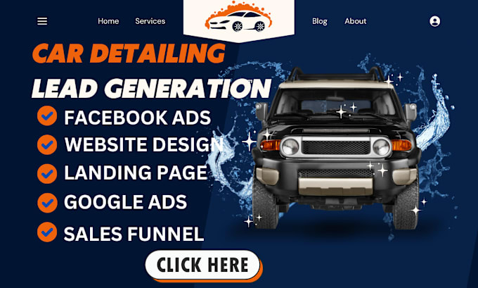 Gig Preview - Exclusive car detailing leads car dealership auto part car detailing website