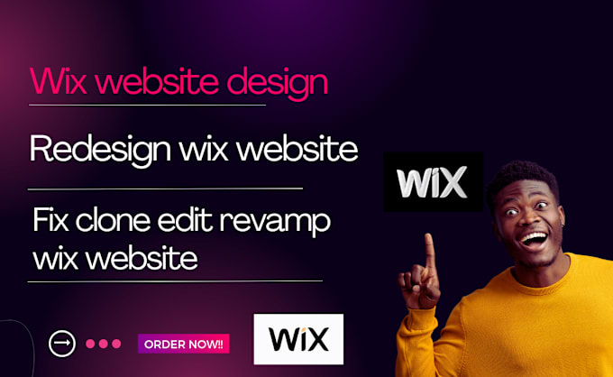 Bestseller - revamp, update, edit, fix, clone  wix website, design wix redesign wix website