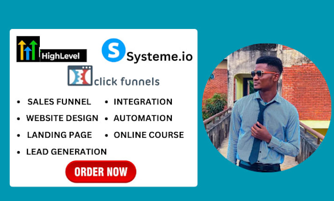 Bestseller - build sales funnel website in systeme io, clickfunnels, gohighlevel landing page