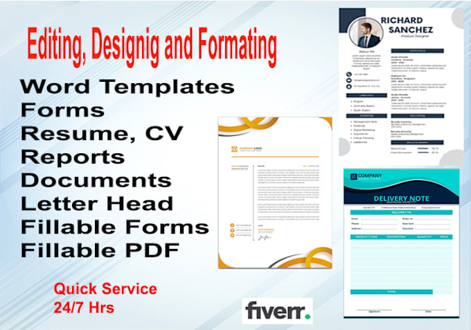 Bestseller - do expert edit, design, format  word documents, forms and templates