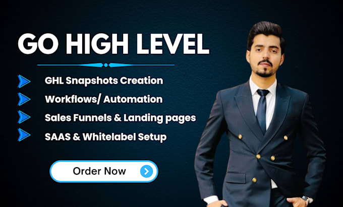 Gig Preview - Setup gohighlevel sales funnel, website, ghl automation, and landing page expert