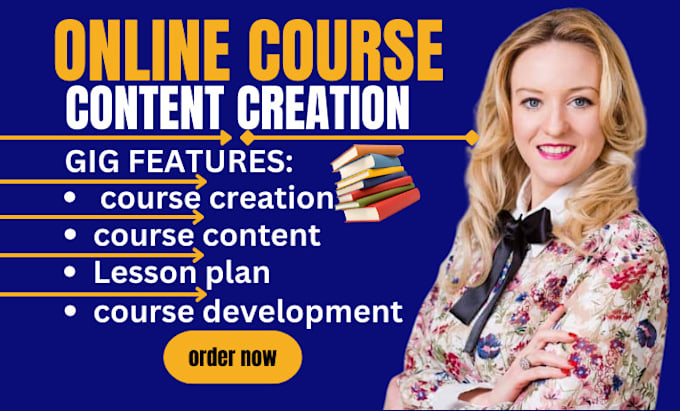 Gig Preview - Course creation,online course content creation, curriculum,online course content