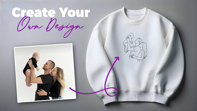 Gig Preview - Create custom outline portrait for t shirt prints